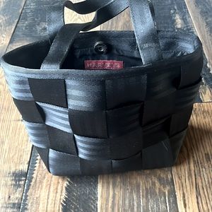 Harvey Seatbelt Small Black Shoulder Bag